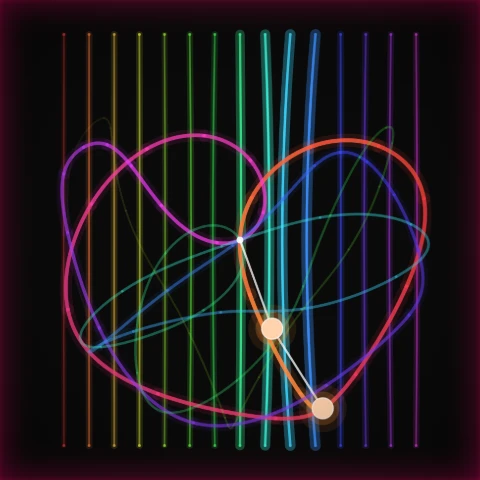 Double Pendulum Harp mode preview